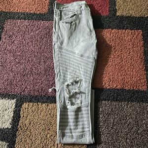 Guess ripped biker jeans
